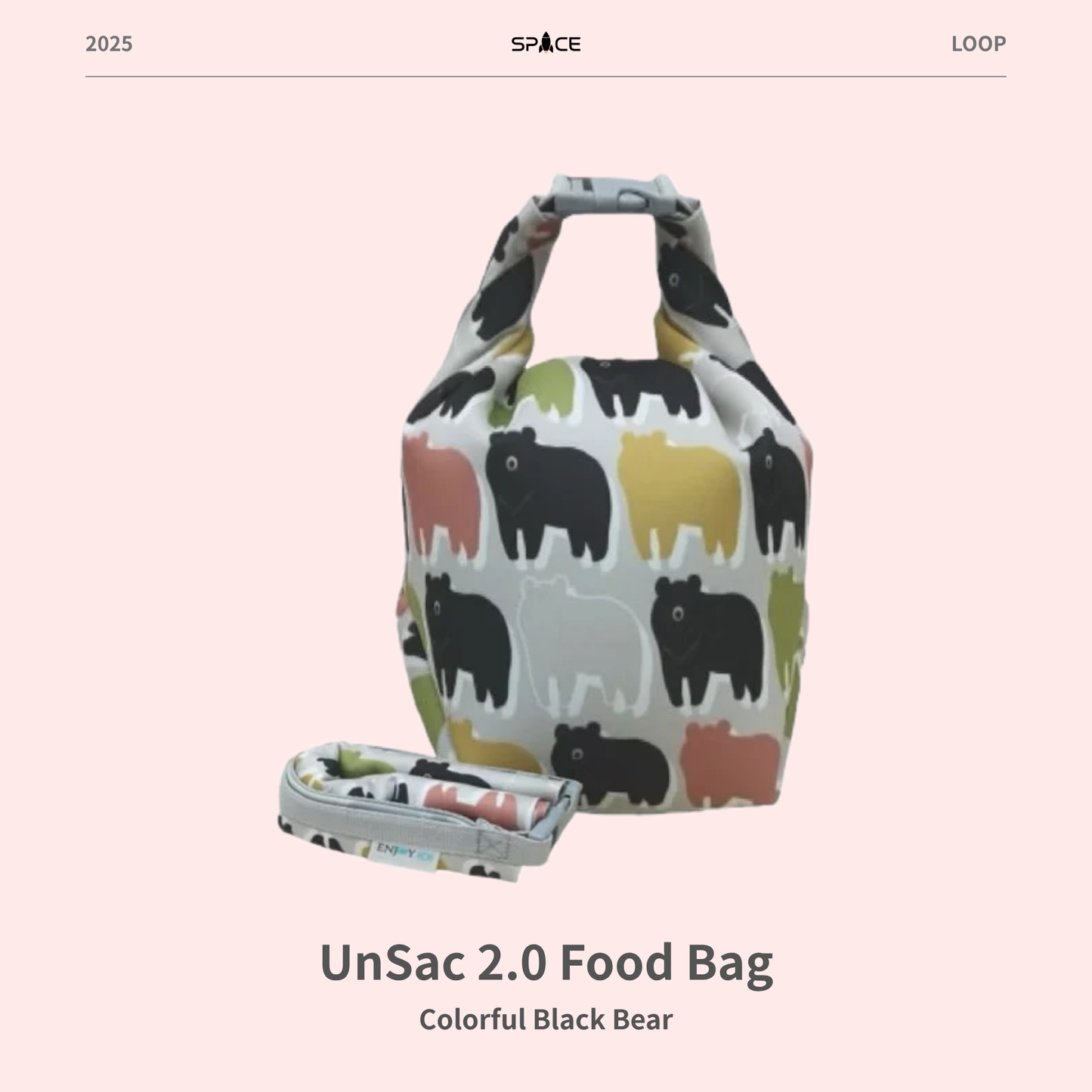 UnSac 2.0 矽膠布防漏食物袋《喫貨袋》M - 台灣藍鵲（2.0鈕扣設計）