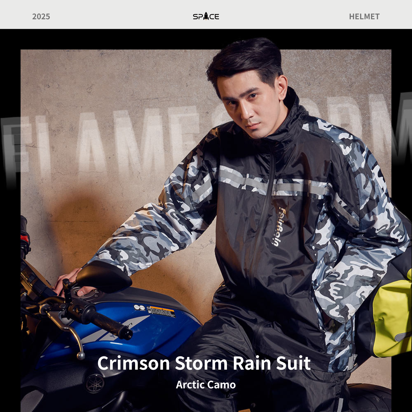Crimson Storm Two-Piece Rain Suit - Neon Yellow