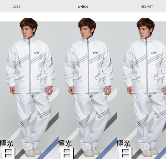 2nd-Gen Shinkansen Two-Piece Rain Suit - Aurora White